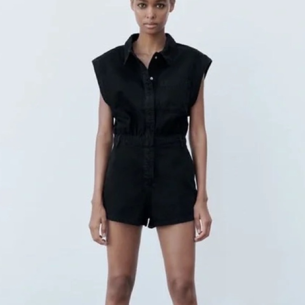 Zara denim romper